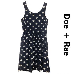 DOE + RAE Navy heart dress (medium)